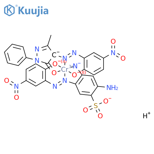 Chromate(2-),[2-amino-4-(amino-.kappa.N)-5-[[2-(hydroxy-.kappa.O)-5-nitrophenyl]azo-.kappa.N1]benzenesulfonato(3-)][2,4-dihydro-4-[[2-(hydroxy-.kappa.O)-5-nitrophenyl]azo-.kappa.N1]-5-methyl-2-phenyl-3H-pyrazol-3-onato(2-)-.kappa.O3]-,dihydrogen structure
