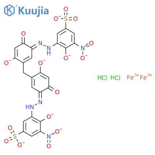 [&#x3BC;-[[3,3'-[methylenebis[(4,6-dihydroxy-m-phenylene)azo]]bis[4-hydroxy-5-nitrobenzenesulphonato]](6-)]]diiron dihydrochloride structure
