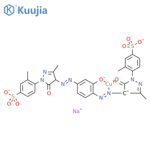Cuprate(2-),[4-[4-[[4-[[4,5-dihydro-3-methyl-1-(2-methyl-4-sulfophenyl)-5-oxo-1H-pyrazol-4-yl]azo]-2-(hydroxy-.kappa.O)phenyl]azo-.kappa.N1]-4,5-dihydro-3-methyl-5-(oxo-.kappa.O)-1H-pyrazol-1-yl]-3-methylbenzenesulfonato(4-)]-,disodium structure