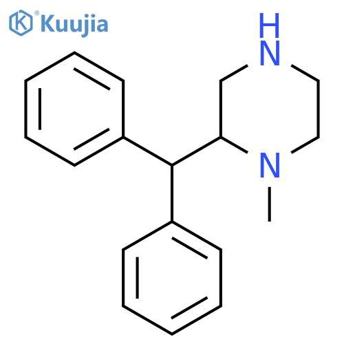 2-(Diphenylmethyl)-1-methylpiperazine structure