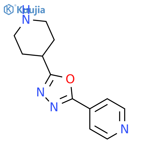 4-5-(piperidin-4-yl)-1,3,4-oxadiazol-2-ylpyridine structure