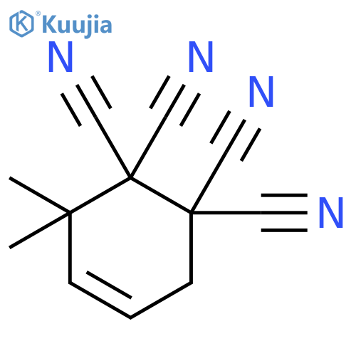 4-Cyclohexene-1,1,2,2-tetracarbonitrile, 3,3-dimethyl- structure