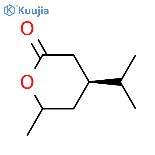 2H-Pyran-2-one,tetrahydro-6-methyl-4-(1-methylethyl)-, (4S)- structure
