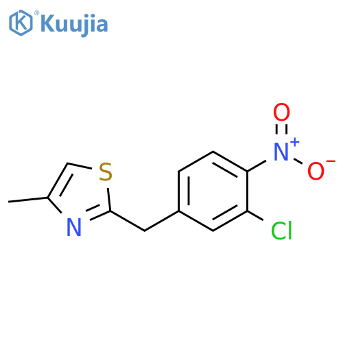 Thiazole, 2-[(3-chloro-4-nitrophenyl)methyl]-4-methyl- structure