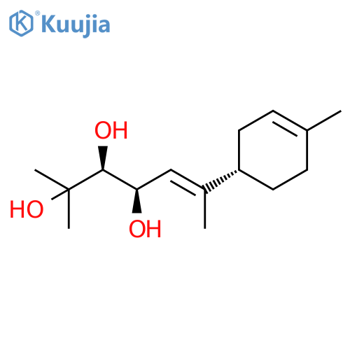 5-Heptene-2,3,4-triol, 2-methyl-6-((1S)-4-methyl-3-cyclohexen-1-yl)-, (3S,4R,5E)- structure