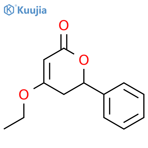 2H-Pyran-2-one,4-ethoxy-5,6-dihydro-6-phenyl-, (-)- structure