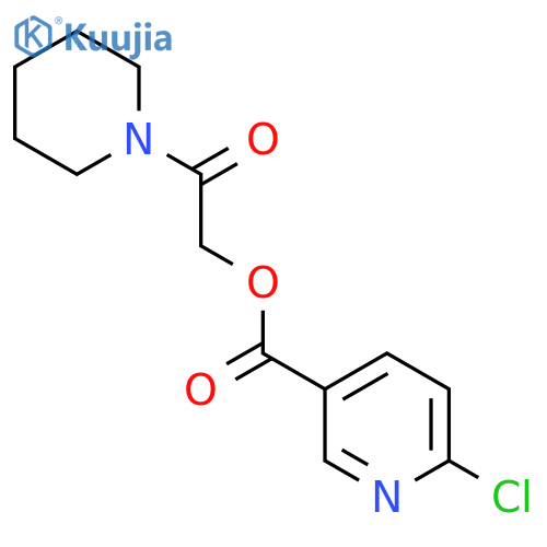 2-oxo-2-(piperidin-1-yl)ethyl 6-chloropyridine-3-carboxylate structure