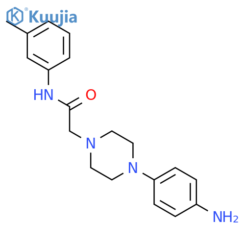1-Piperazineacetamide, 4-(4-aminophenyl)-N-(3-methylphenyl)- structure
