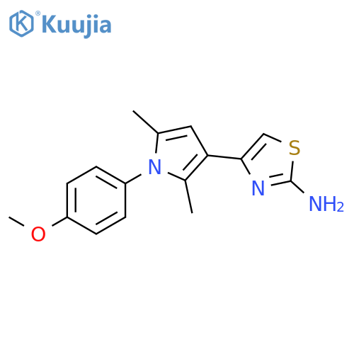 2-Thiazolamine, 4-[1-(4-methoxyphenyl)-2,5-dimethyl-1H-pyrrol-3-yl]- structure