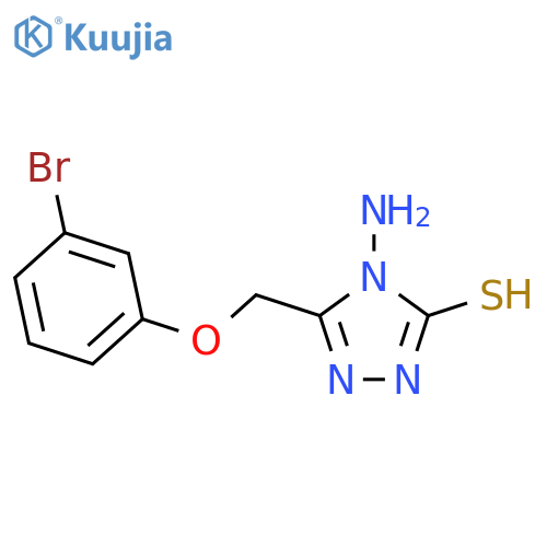 4-amino-5-[(3-bromophenoxy)methyl]-4H-1,2,4-triazole-3-thiol structure