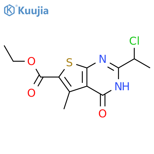 Ethyl 2-(1-Chloroethyl)-5-methyl-4-oxo-3H,4H-thieno2,3-dpyrimidine-6-carboxylate structure