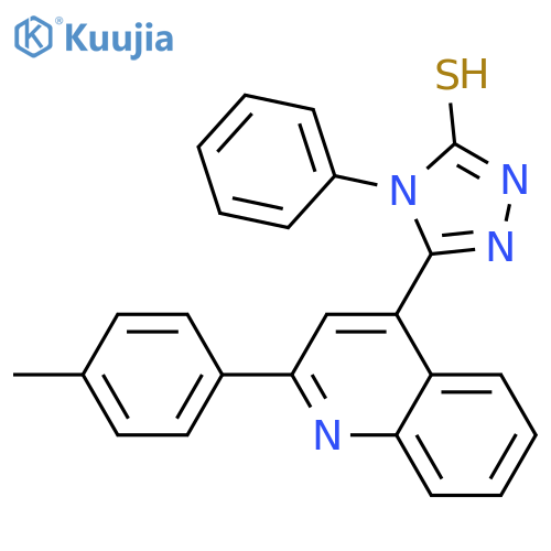 5-[2-(4-METHYLPHENYL)QUINOLIN-4-YL]-4-PHENYL-4H-1,2,4-TRIAZOLE-3-THIOL structure