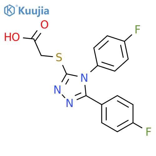 2-{4,5-bis(4-fluorophenyl)-4H-1,2,4-triazol-3-ylsulfanyl}acetic acid structure