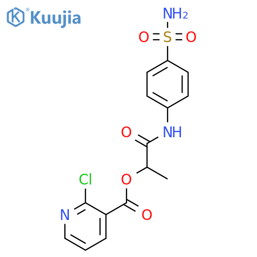 1-[(4-Sulfamoylphenyl)carbamoyl]ethyl 2-chloropyridine-3-carboxylate structure