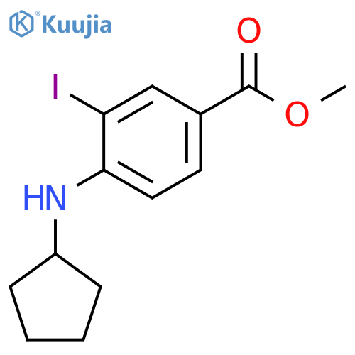 Benzoic acid, 4-(cyclopentylamino)-3-iodo-, methyl ester structure