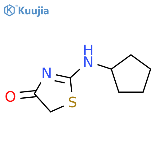 2-(cyclopentylamino)-4,5-dihydro-1,3-thiazol-4-one structure