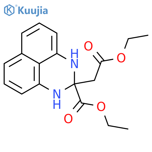 1H-Perimidine-2-acetic acid, 2-(ethoxycarbonyl)-2,3-dihydro-, ethyl ester structure