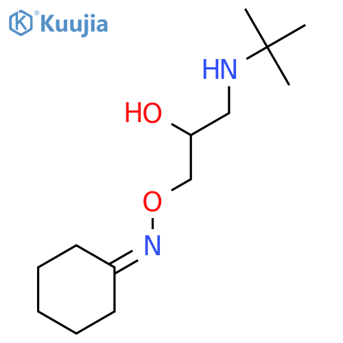 Cyclohexanone, O-[3-[(1,1-dimethylethyl)amino]-2-hydroxypropyl]oxime structure