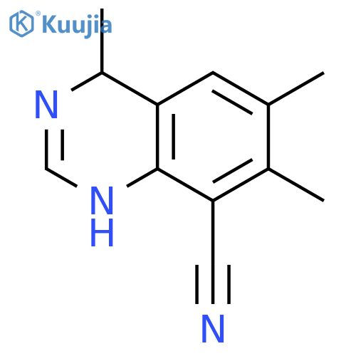 1,4-Dihydro-4,6,7-trimethyl-8-quinazolinecarbonitrile structure
