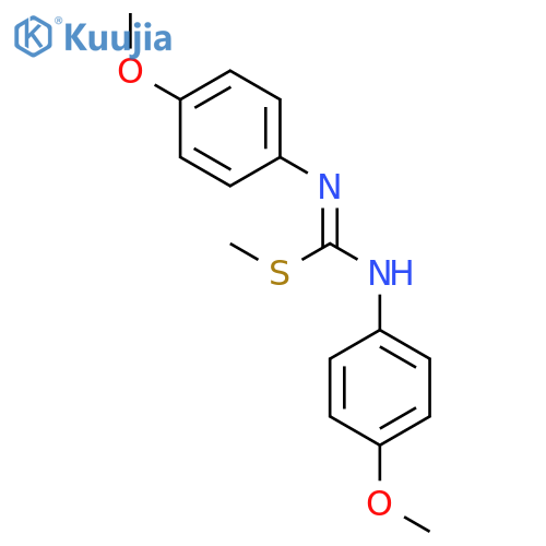 N,N'-bis(4-methoxyphenyl)(methylsulfanyl)methanimidamide structure