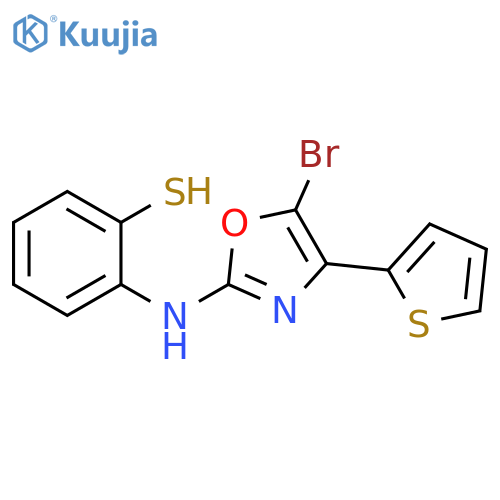 Benzenethiol, 2-[[5-bromo-4-(2-thienyl)-2-oxazolyl]amino]- structure