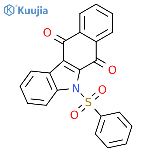 5H-BENZO[B]CARBAZOLE-6,11-DIONE, 5-(PHENYLSULFONYL)- structure