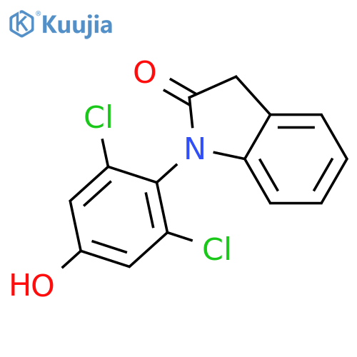 1-(2,6-Dichloro-4-hydroxphenyl)-1,3-dihydroindol-2-one (>85%) structure