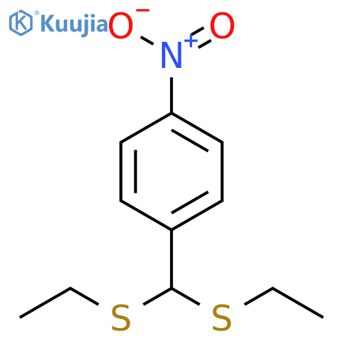 Benzene, 1-[bis(ethylthio)methyl]-4-nitro- structure