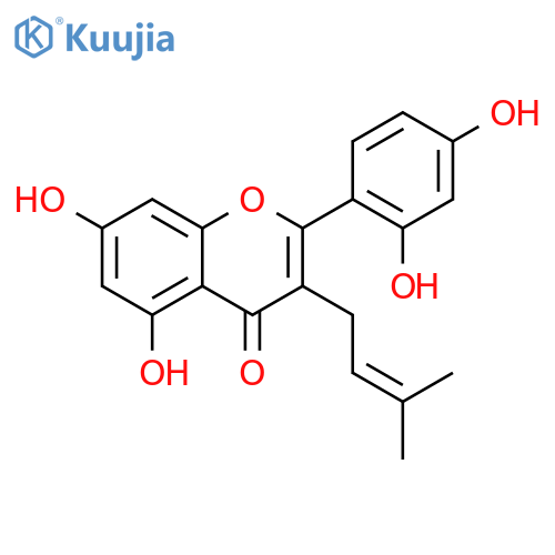 2-(2,4-Dihydroxyphenyl)-5,7-dihydroxy-3-(3-methyl-2-buten-1-yl)-4H-chromen-4-one structure