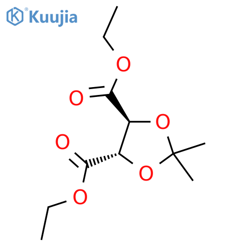(4S,5S)-Diethyl 2,2-dimethyl-1,3-dioxolane-4,5-dicarboxylate structure