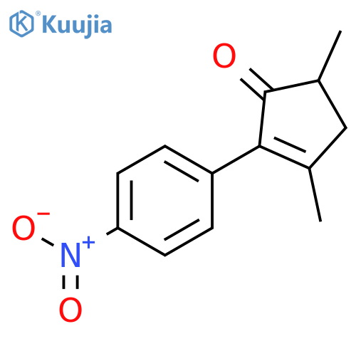 2-CYCLOPENTEN-1-ONE, 3,5-DIMETHYL-2-(4-NITROPHENYL)- structure