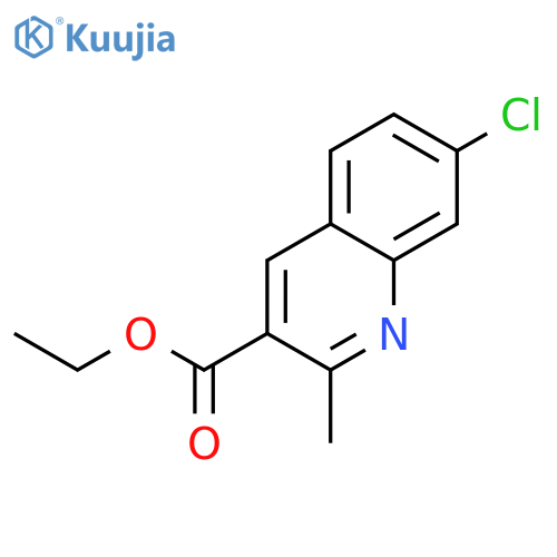7-CHLORO-2-METHYL-QUINOLINE-3-CARBOXYLIC ACID ETHYL ESTER structure
