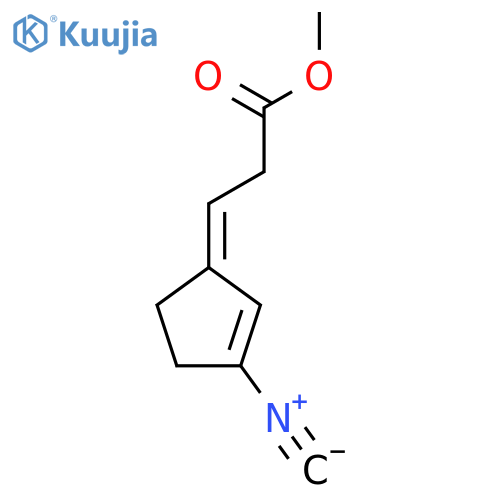 3-(3-isocyanocyclopent-2-enylidene)propionic acid methyl ester structure