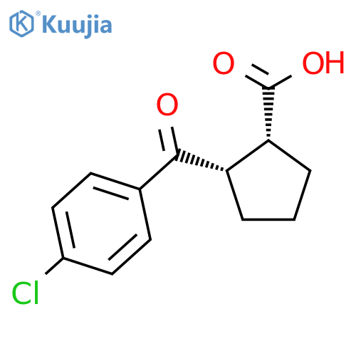 cis-2-(4-Chlorobenzoyl)cyclopentane-1-carboxylic acid structure