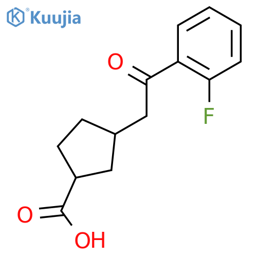 (1r,3s)-3-[2-(2-fluorophenyl)-2-oxoethyl]cyclopentanecarboxylic A Cid structure
