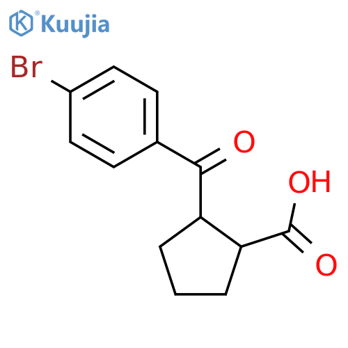 trans-2-(4-Bromobenzoyl)cyclopentanecarboxylic acid structure