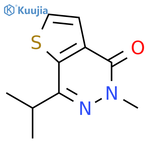 THIENO[2,3-D]PYRIDAZIN-4(5H)-ONE, 5-METHYL-7-(1-METHYLETHYL)- structure