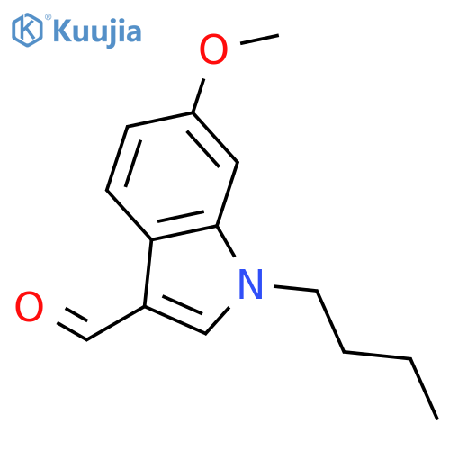 1H-INDOLE-3-CARBOXALDEHYDE, 1-BUTYL-6-METHOXY- structure