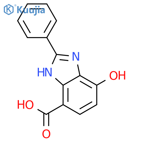 1H-Benzimidazole-4-carboxylic acid, 7-hydroxy-2-phenyl- structure