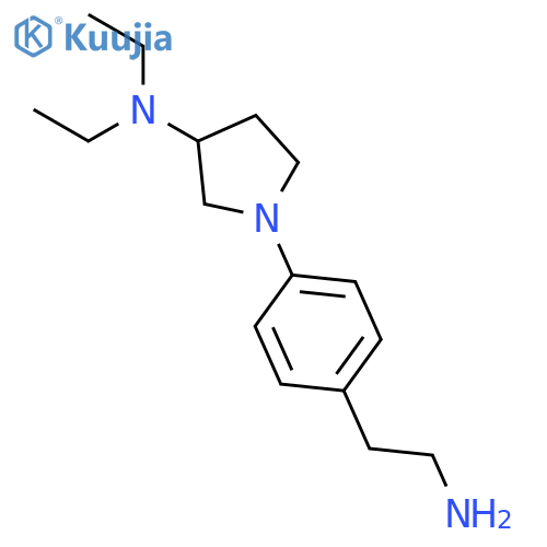 3-PYRROLIDINAMINE, 1-[4-(2-AMINOETHYL)PHENYL]-N,N-DIETHYL- structure