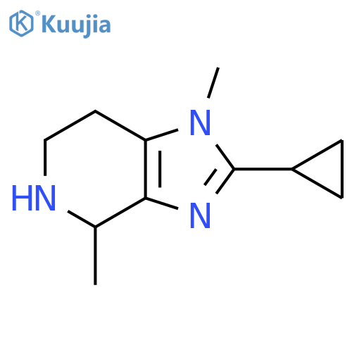 2-cyclopropyl-1,4-dimethyl-1H,4H,5H,6H,7H-imidazo4,5-cpyridine structure