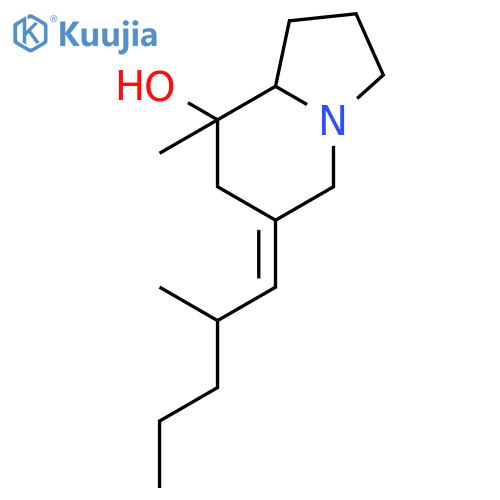 (6Z,8S,8aS)-8-methyl-6-[(2R)-2-methylpentylidene]octahydroindolizin-8-ol structure