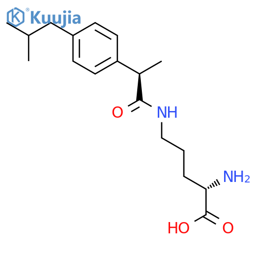 L-ORNITHINE, N5-[(2R)-2-[4-(2-METHYLPROPYL)PHENYL]-1-OXOPROPYL]- structure
