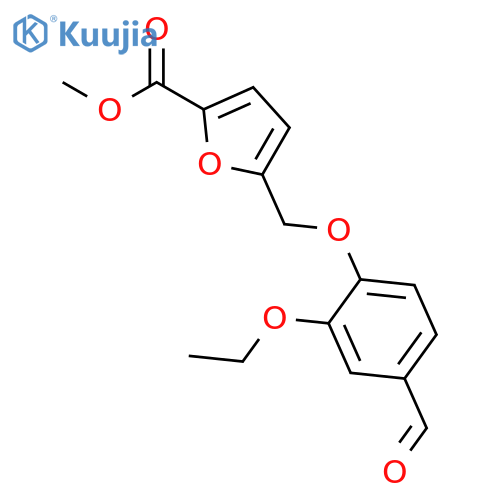 methyl 5-(2-ethoxy-4-formylphenoxy)methylfuran-2-carboxylate structure
