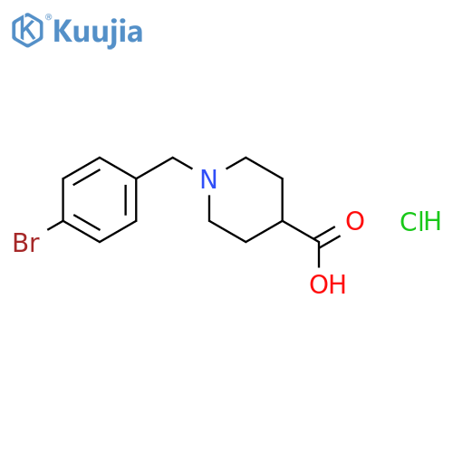 1-(4-bromophenyl)methylpiperidine-4-carboxylic acid structure