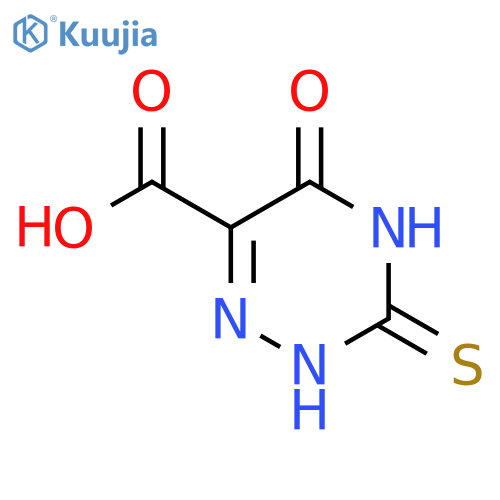 3-Mercapto-5-oxo-4,5-dihydro-1,2,4-triazine-6-carboxylic acid structure