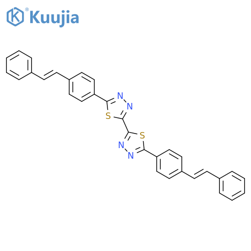 2,2'-Bi-1,3,4-thiadiazole, 5,5'-bis[4-(2-phenylethenyl)phenyl]- structure