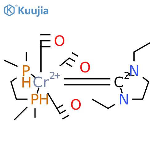Chromium,tricarbonyl(1,3-diethyl-2-imidazolidinylidene)[1,2-ethanediylbis[dimethylphosphine]-P,P']-,(OC-6-22)- (9CI) structure