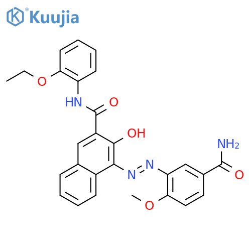2-Naphthalenecarboxamide,4-[2-[5-(aminocarbonyl)-2-methoxyphenyl]diazenyl]-N-(2-ethoxyphenyl)-3-hydroxy- structure