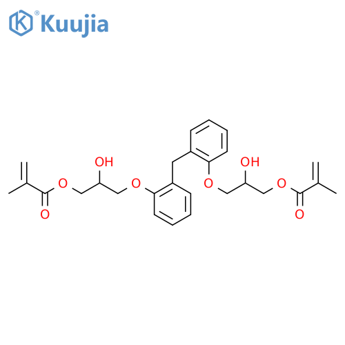 2-Propenoic acid, 2-methyl-, methylenebis(2,1-phenyleneoxy(2-hydroxy-3,1-propanediyl)) ester structure
